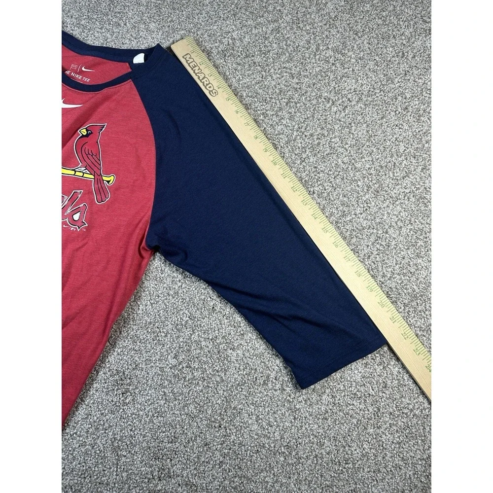 The Nike Tee MLB St. Louis Cardinals 3/4 Sleeve Baseball Tee Men's Size L Clean